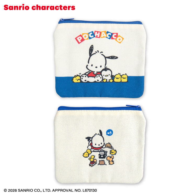 [POCHACCO] "THANKYOUMART x Sanrio Retro" Canvas Flat Pouch