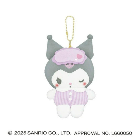 [KUROMI] "Sanrio Sleepover Munyatto" Plush Keychain