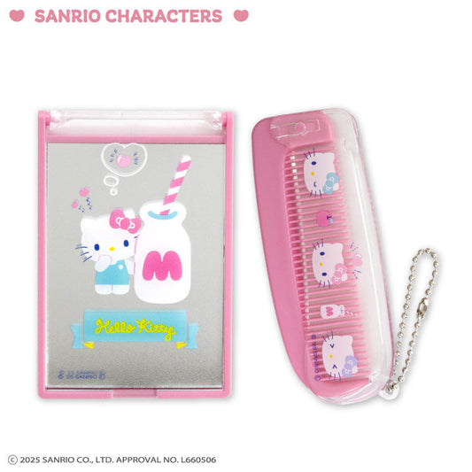 [HELLO KITTY] "Sanrio Simple Kawaii" Mirror & Comb