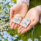 [BLUE] "Koupenchan Sky Blue Bouquet" Wooden Amulet