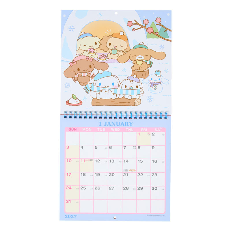 [CINNAMOROLL] "Sanrio" 2027 Wall Calendar