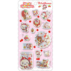 [STRAWBERRY] "Rilakkuma From the Past" Air-In Sticker Sheet