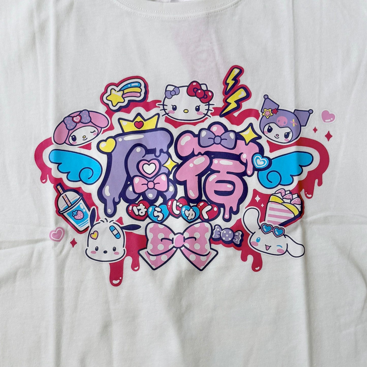 [WHITE / MEDIUM] LIMITED "Sanrio Harajuku Store" Cotton T-shirt