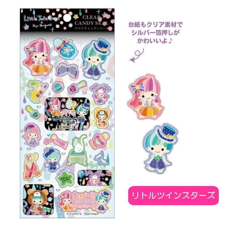 [LITTLE TWIN STARS] "Sanrio x Kayo Horaguchi" Clear Candy Sticker Sheet