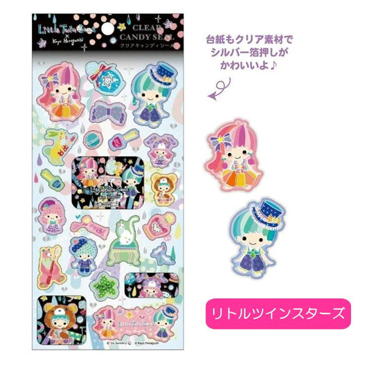 [LITTLE TWIN STARS] "Sanrio x Kayo Horaguchi" Clear Candy Sticker Sheet
