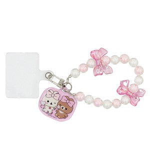 [PINK] "Rilakkuma Candy" Phone Beaded Keychain