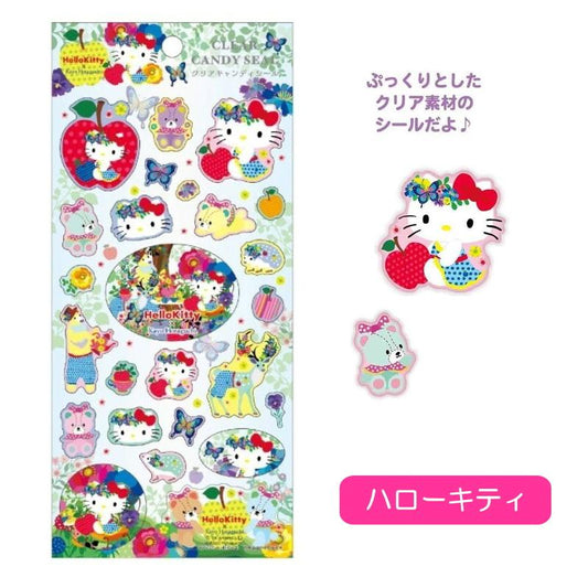 [HELLO KITTY] "Sanrio x Kayo Horaguchi" Clear Candy Sticker Sheet