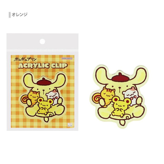 [ORANGE] "Pompompurin Stationery" Acrylic Clip