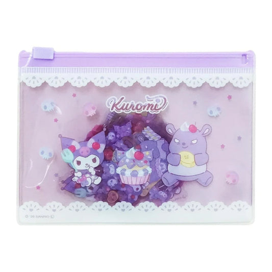 [KUROMI] "Sanrio Fancy Snacks" Flat Pouch