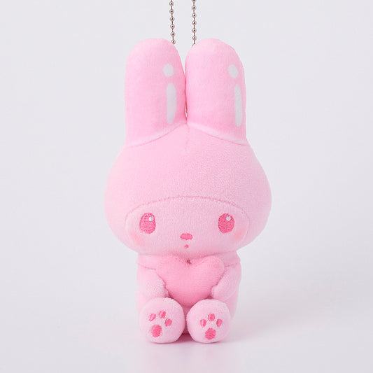 [GUMMY SHINY] "My Melody Girly Pop Heart Munyugurumi" Plush Keychain