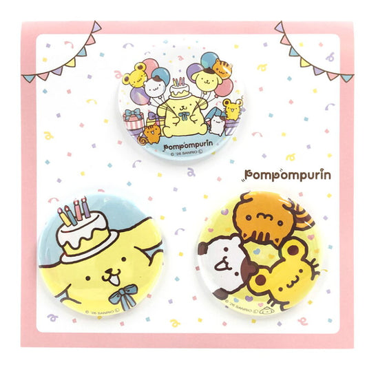 "Pompompurin 30th Birthday" Badge Set