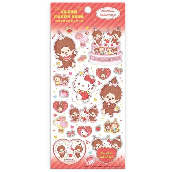 [HELLO KITTY / PARTY] "Monchhichi x Sanrio" Candy Sticker Sheet