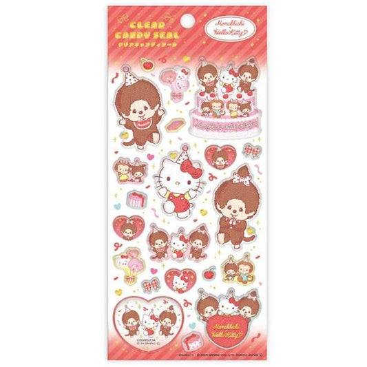 [HELLO KITTY / PARTY] "Monchhichi x Sanrio" Candy Sticker Sheet