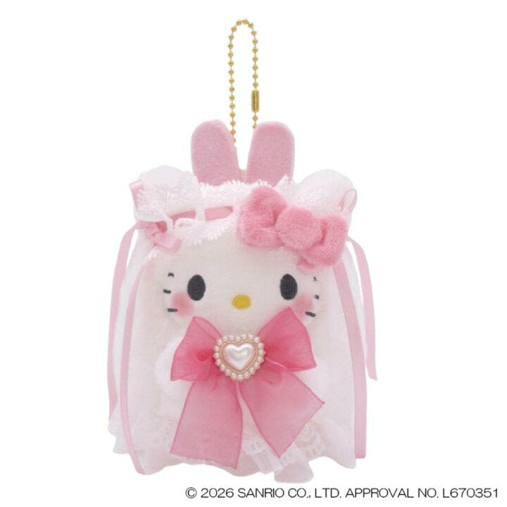 [HELLO KITTY / PINK] "Sanrio Lolita Ghost" Plush Keychain