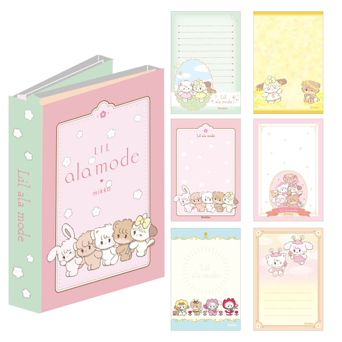 [PINK LINE] "Mikko Illustrations" Pata Memo Pad