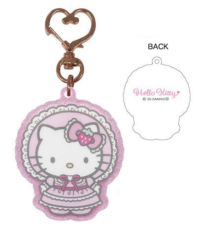 [PINK] "Hello Kitty Lolita" Glitter Acrylic Keychain