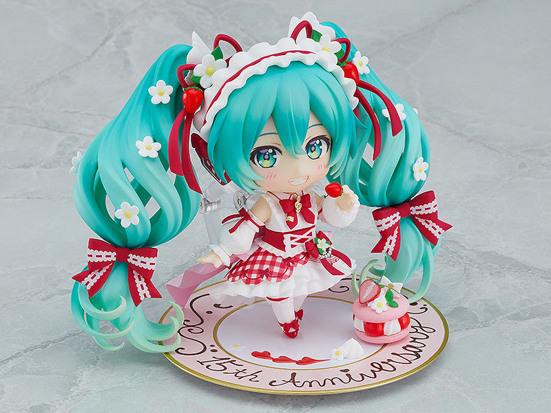 NENDOROID "Hatsune Miku 15th Anniversary Strawberries & Cream Version" Figure