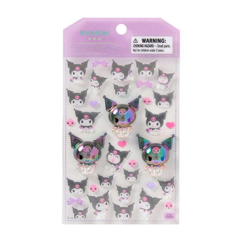 [KUROMI] "Sanrio Seal Friends" Aurora 3D Sticker Sheet