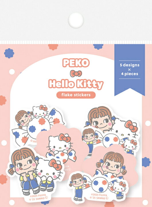 [PINK / DOTS] "PEKO x Sanrio" Sticker Flakes
