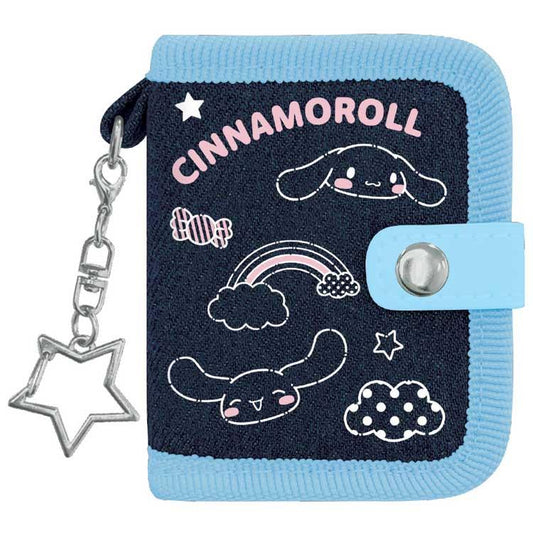 [CINNAMOROLL] "Sanrio Denim" Sticker Book Keychain