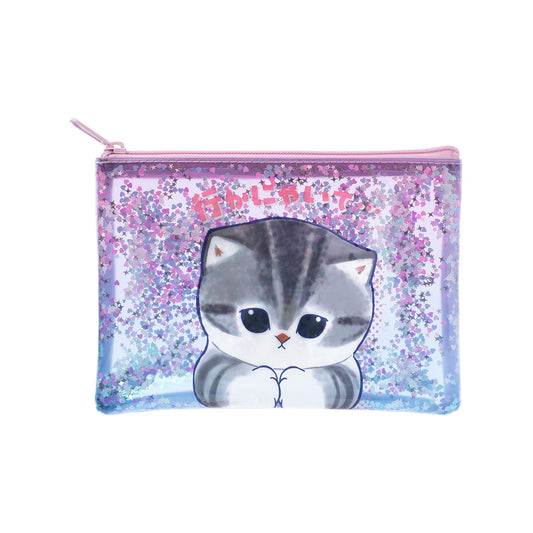 "Mofusand I Want to Onterrupt Your Outing!" Shaka Shaka Flat Pouch