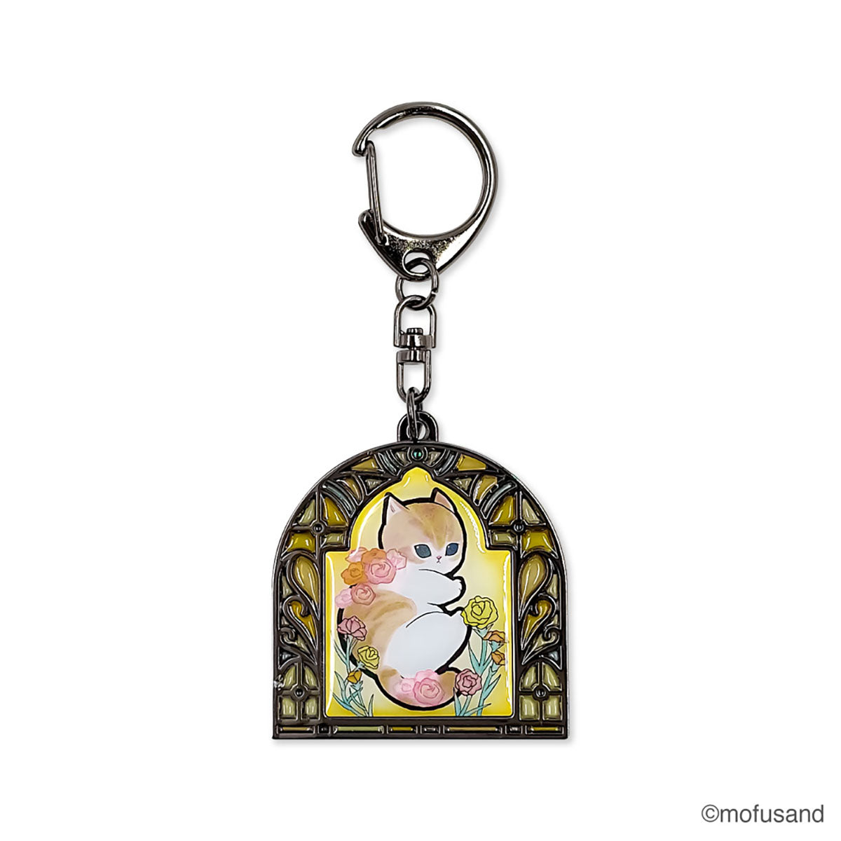 [ORANGE] "Mofusand Stained Glass" Keychain