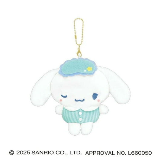 [CINNAMOROLL] "Sanrio Sleepover Munyatto" Plush Keychain