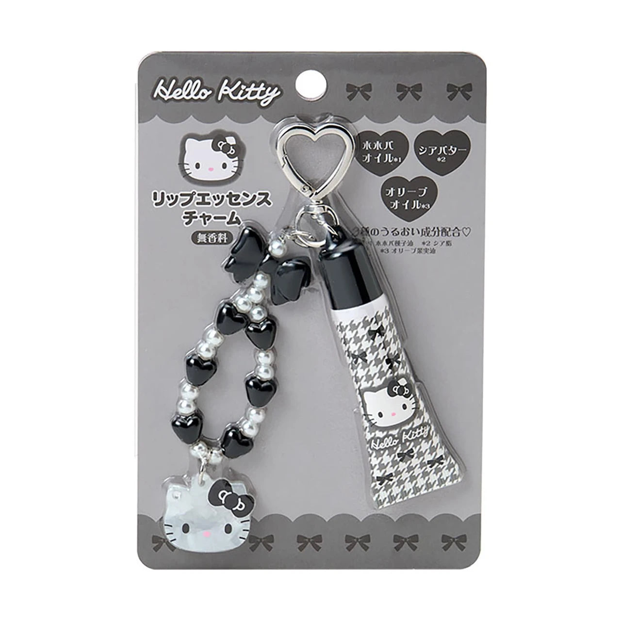 [HELLO KITTY] "Sanrio" Lip Charm with Bead Strap