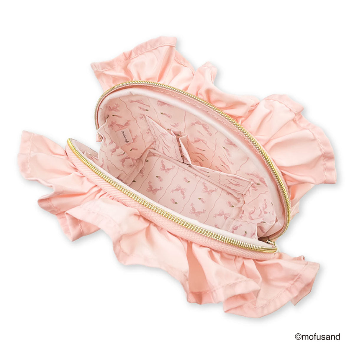 [PINK] "Mofusand Frill" Round Pouch