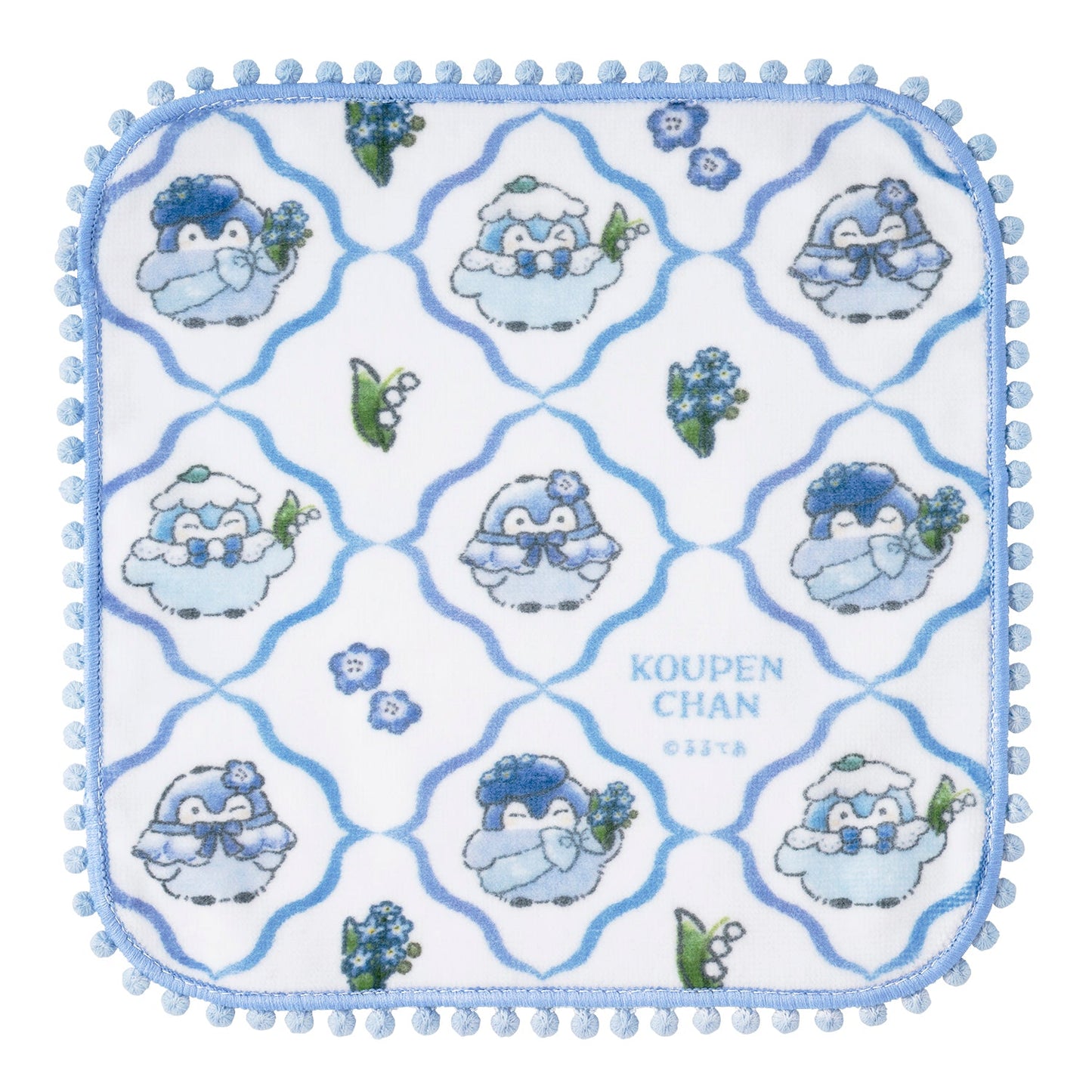 [RIBBON] "Koupenchan Sky Blue Bouquet" Hand Towel