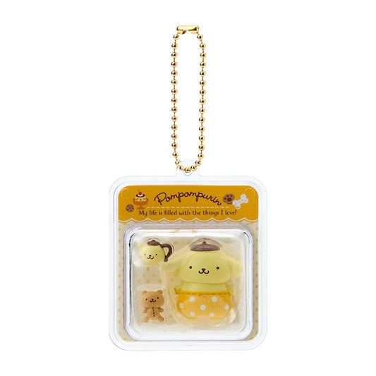 [POMPOMPURIN / PAJAMAS] "Sanrio Miniature Toy Package" Keychain