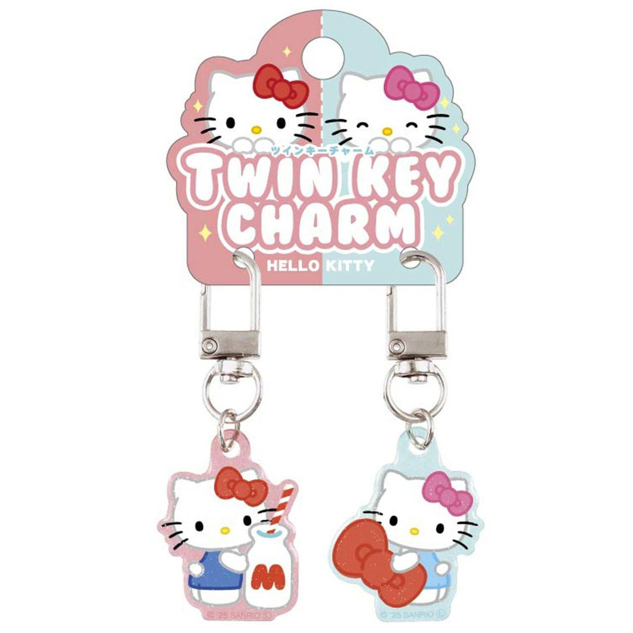 [HELLO KITTY] "Sanrio" Twin Key Charm