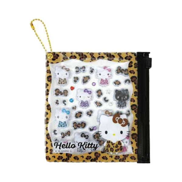 [LEOPARD] "Sanrio" Mini Sticker Sheet & Slider Case Keychain