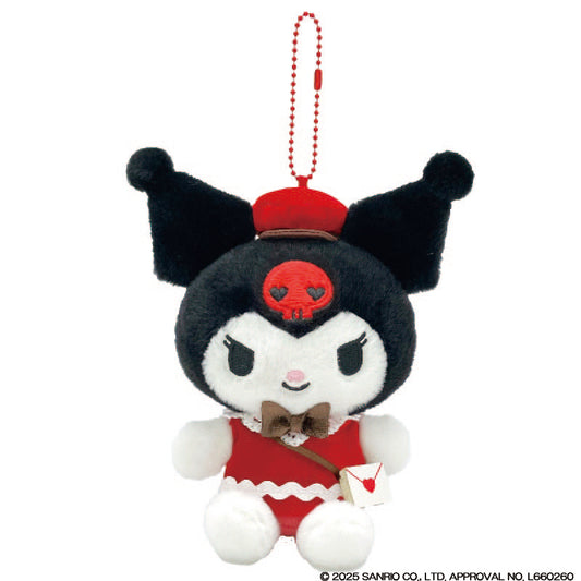 [KUROMI] "Sanrio Lovely Love Letter" Plush Keychain