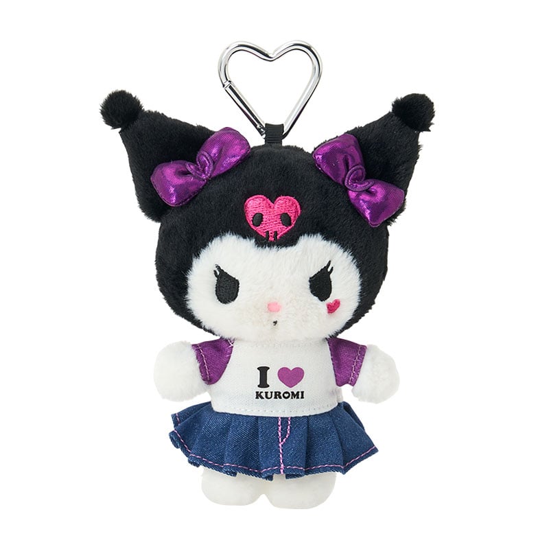 [KUROMI] "I LOVE SANRIO CHARACTERS" Plush Keychain