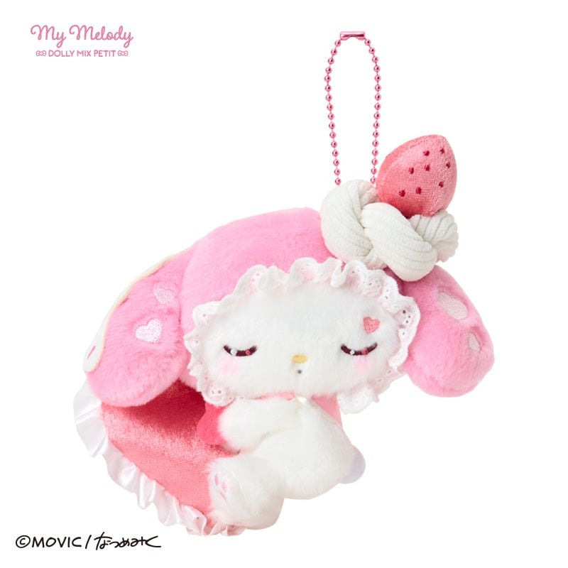 [MY MELODY / SLEEPING] "My Melody & My Sweet Piano DOLLY MIX PETIT" Plush Keychain