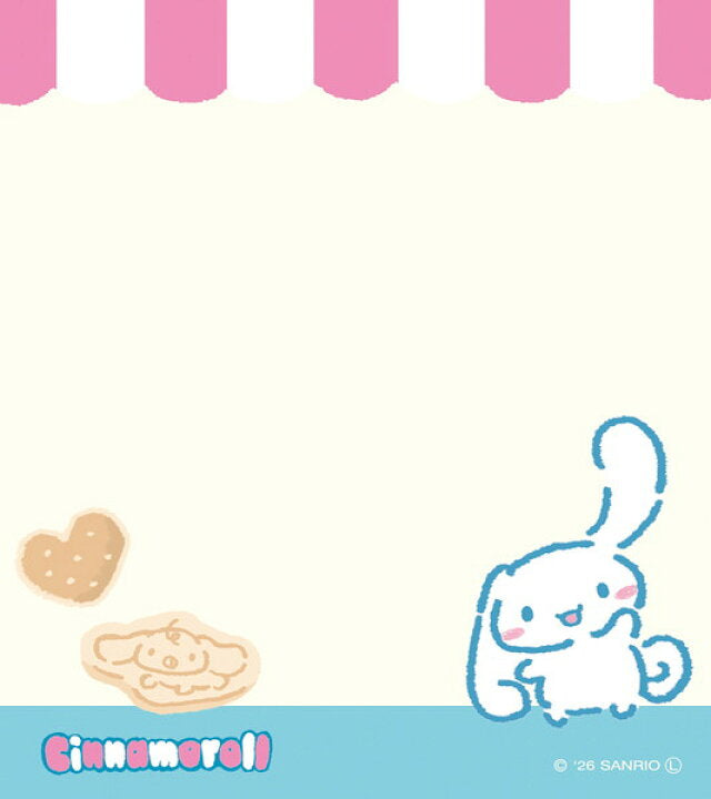 [CINNAMOROLL] "Sanrio Oyatsu Snack Party" Memo Pad