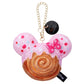 [MINNIE / STRAWBERRY CROISSANT] "Disney Nui Bread" Plush Keychain