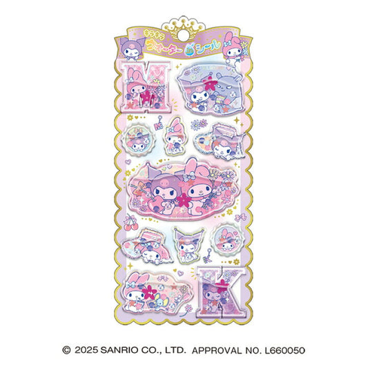 [MY MELODY & KUROMI] "Sanrio Sparkling Water-in" Sticker Sheet