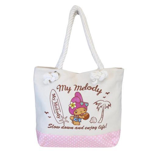 [MY MELODY] "Sanrio Tropical Gal" Rope Handle Tote Bag