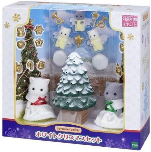 [SNOWY CHRISTMAS TREE & ANGELS] "Sylvanian Families" Set