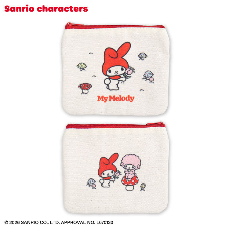 [MY MELODY] "THANKYOUMART x Sanrio Retro" Canvas Flat Pouch