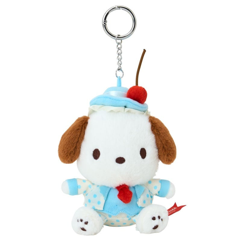 [POCHACCO] "Sanrio Strawberry & Cherry Cake" Plush Keychain