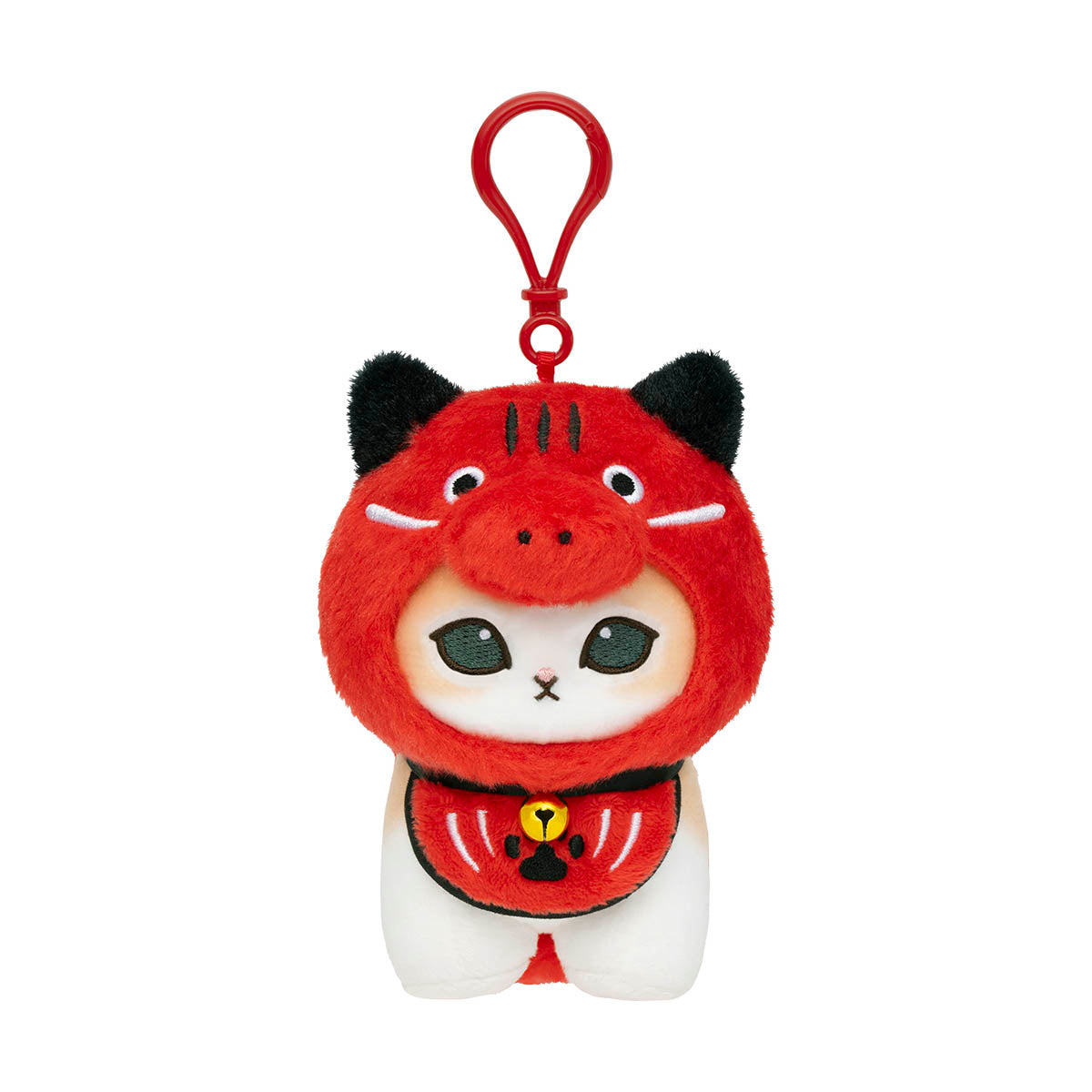 [AKABEKO /RED] "Mofusand Lucky Cat" Plush Keychain