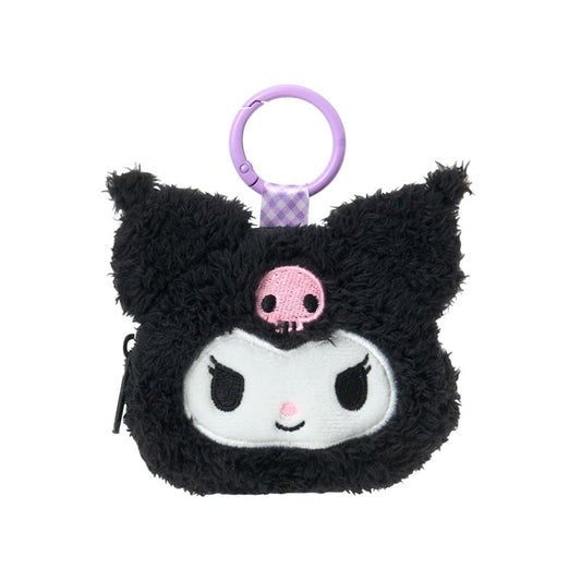 [KUROMI] "Sanrio" Face Shaped Mini Pouch