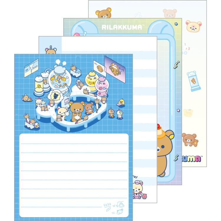 [BLUE] "Rilakkuma Lab" A6 Memo Pad