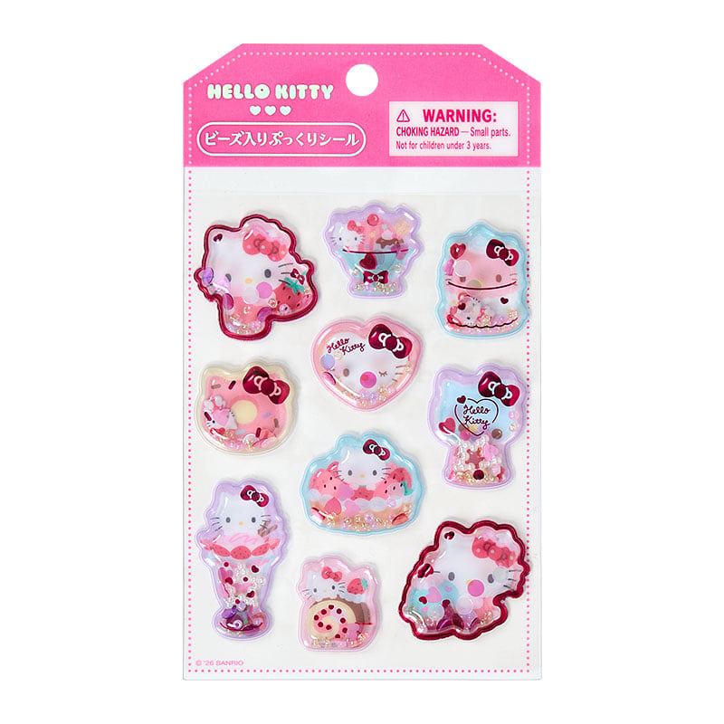 [HELLO KITTY] "Sanrio Seal Friends" Beaded Shaka Sticker Sheet
