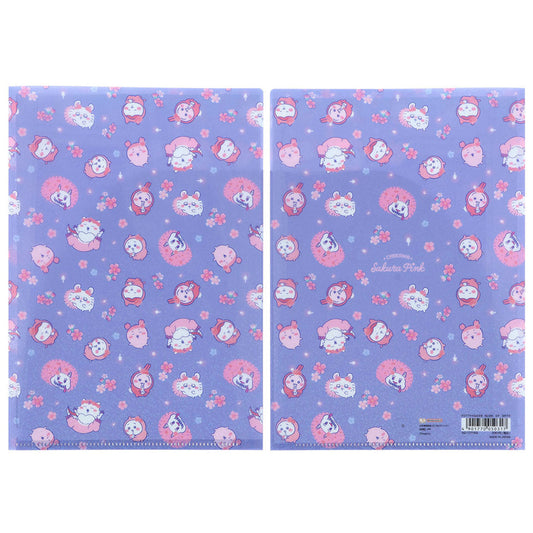[BLUE] "Chiikawa Sakura Pink" A5 File Folder