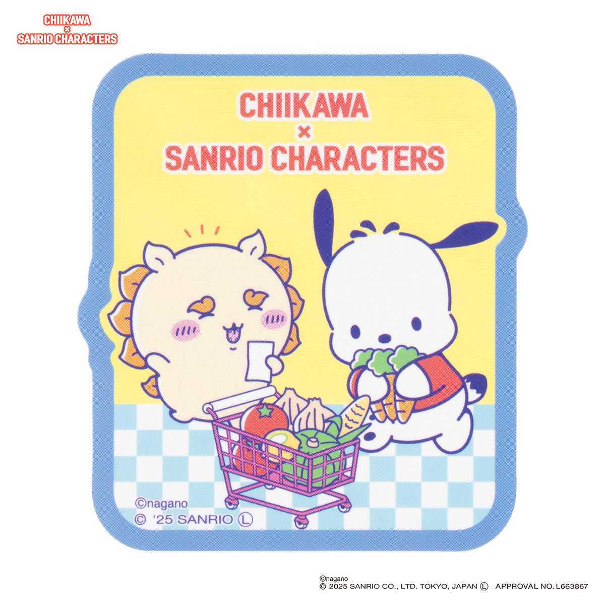 [POCHACCO / SHISA] "Chiikawa x Sanrio Supermarket" Sticker