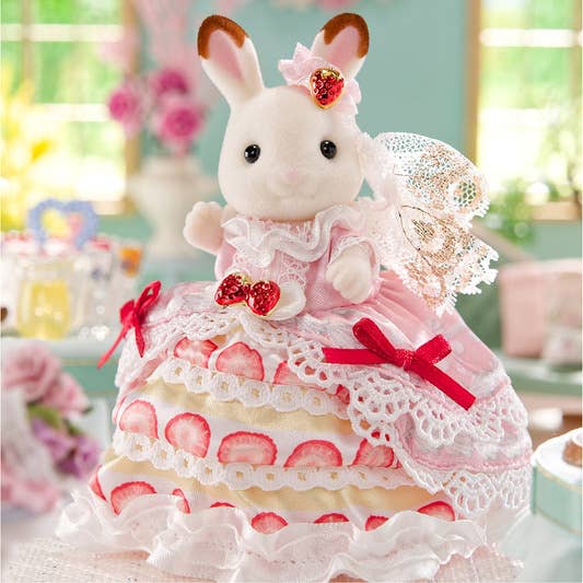 [BIRTHDAY STRAWBERRY CAKE DRESS] "Sylvanian Families" Figure Set